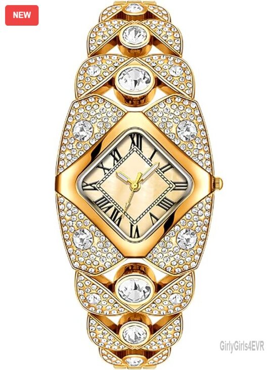 Elegant Women\'s Luxury Watch Rhombic Square Rhinestone Bracelet Quartz Watch main image 6